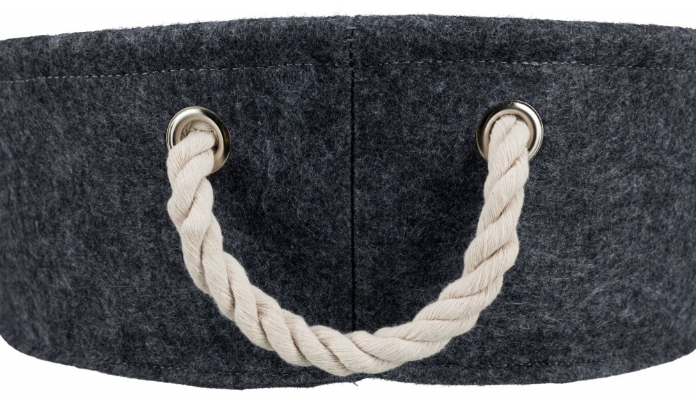 Trixie Letto Cuscino Lian 45 cm per Cani e Gatti - Feltro e Peluche, Bordo Rinforzato, Imbottitura in Fibra di Poliestere