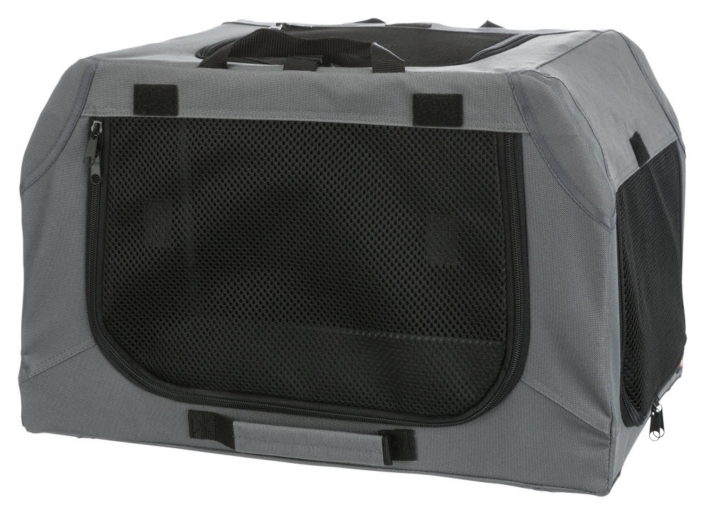Trixie Trasportino Soft Kennel Easy per Cani - Grigio, 71 x 51 x 49 cm, con Tappetino Morbido e Ventilazione