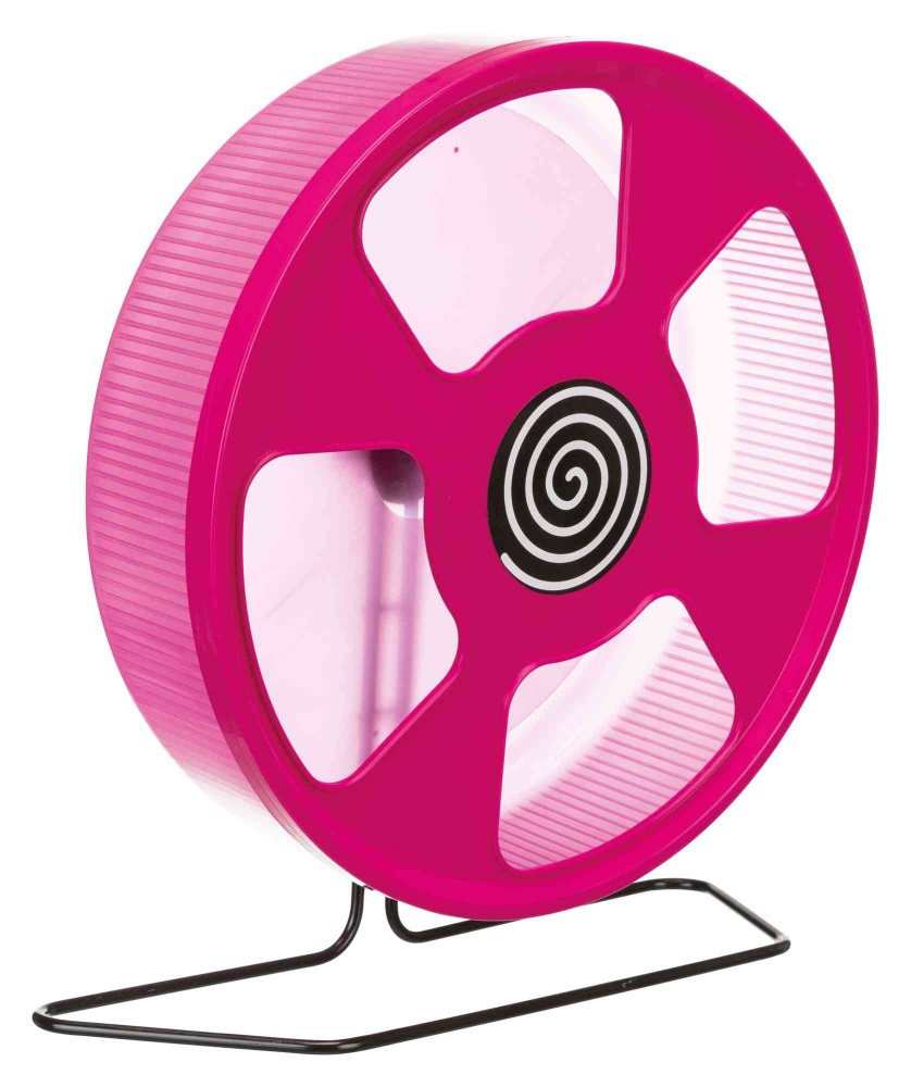 TRIXIE Ruota per Esercizio in Plastica Ø 20 cm - Adatta per Cani, Gatti e Piccoli Roditori - Colori Assortiti