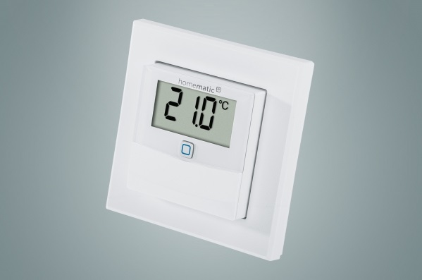 Homematic IP HmIP-STHD - Sensore di temperatura e umidità interno, wireless, con display LCD, libera installazione, 5 - 35 °C