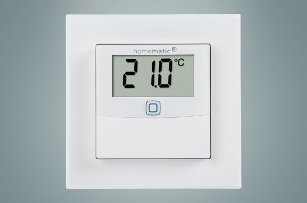 Homematic IP HmIP-STHD - Sensore di temperatura e umidità interno, wireless, con display LCD, libera installazione, 5 - 35 °C