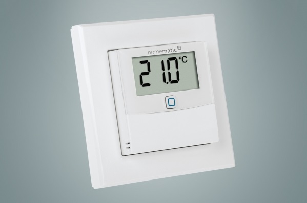 Homematic IP HmIP-STHD - Sensore di temperatura e umidità interno, wireless, con display LCD, libera installazione, 5 - 35 °C
