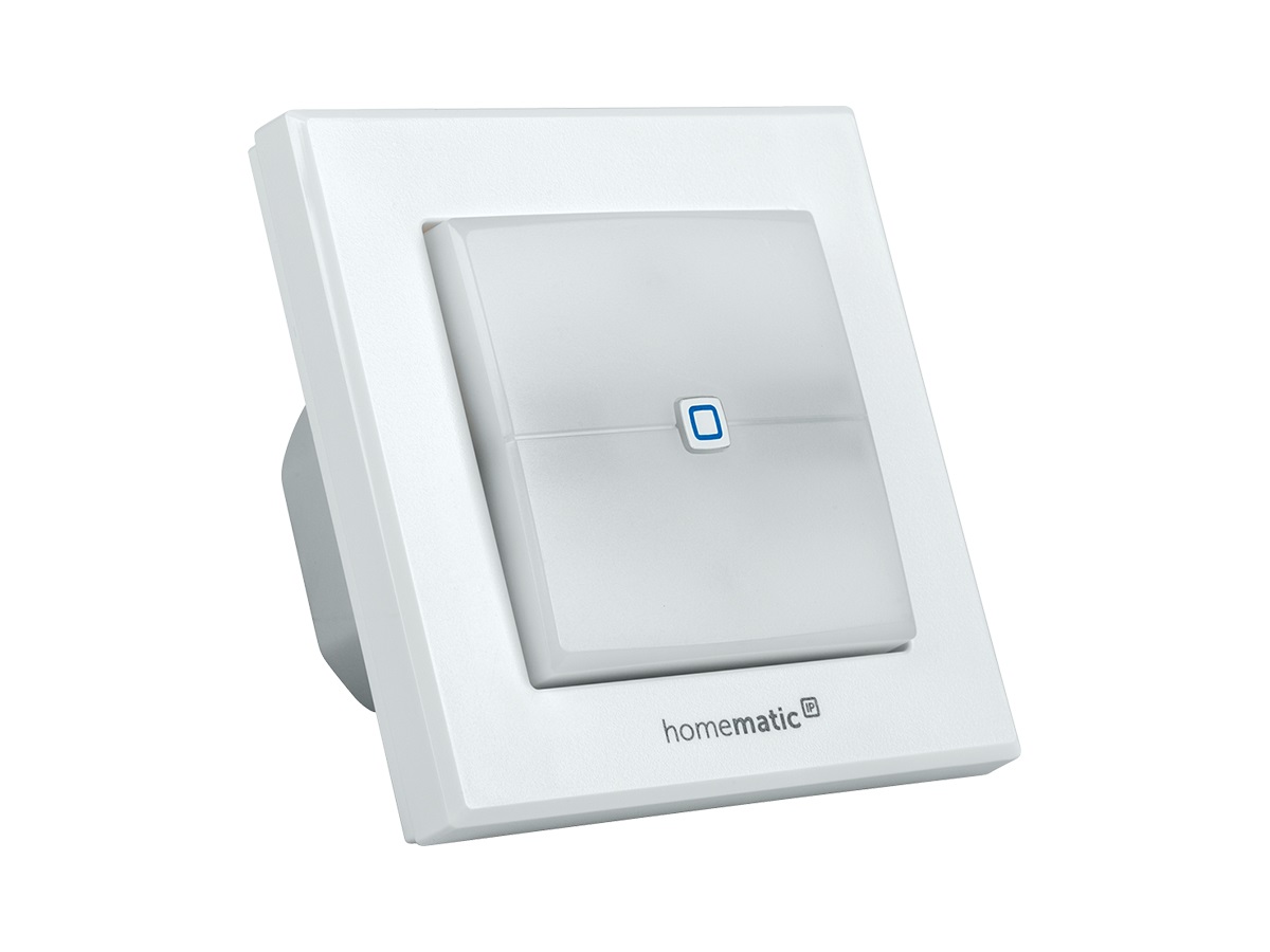 Homematic IP HmIP-BSL Interruttore della Luce Bianco - Pulsante Smart Home, IP20, Frequenza 868-869.65 MHz, Controllo App