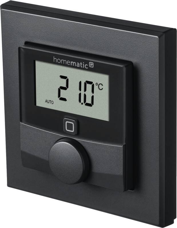 Homematic IP Termostato da Parete con Sensore di Umidità - Controllo per Radiatori e Riscaldamento a Pavimento, Compatibile con Alexa e Google Assistant