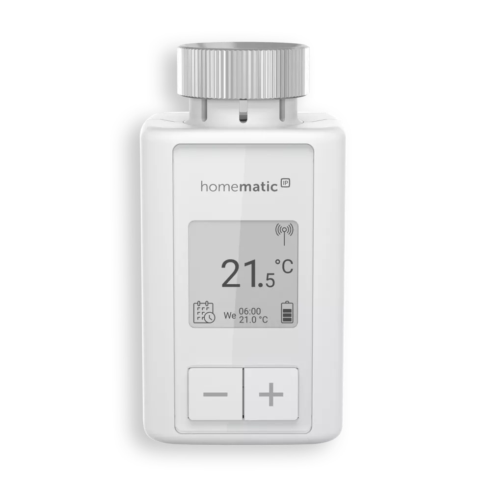 Homematic IP HmIP-eTRV-F - Termostato Digitale Bianco con Controllo App, Alexa e Google Assistant
