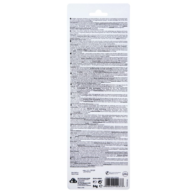 8in1 Delights Ossi di Pollo XS Snack per Cani - 85 g, 7 Pezzi, Ricchi di Proteine e Poveri di Grassi, Cura dei Denti