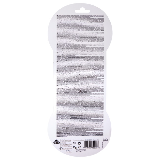 8in1 Delights Pro Dental Osso da Masticare per Cani al Pollo - Formato Large, 85 g, con Formula Antiplacca e Minerali