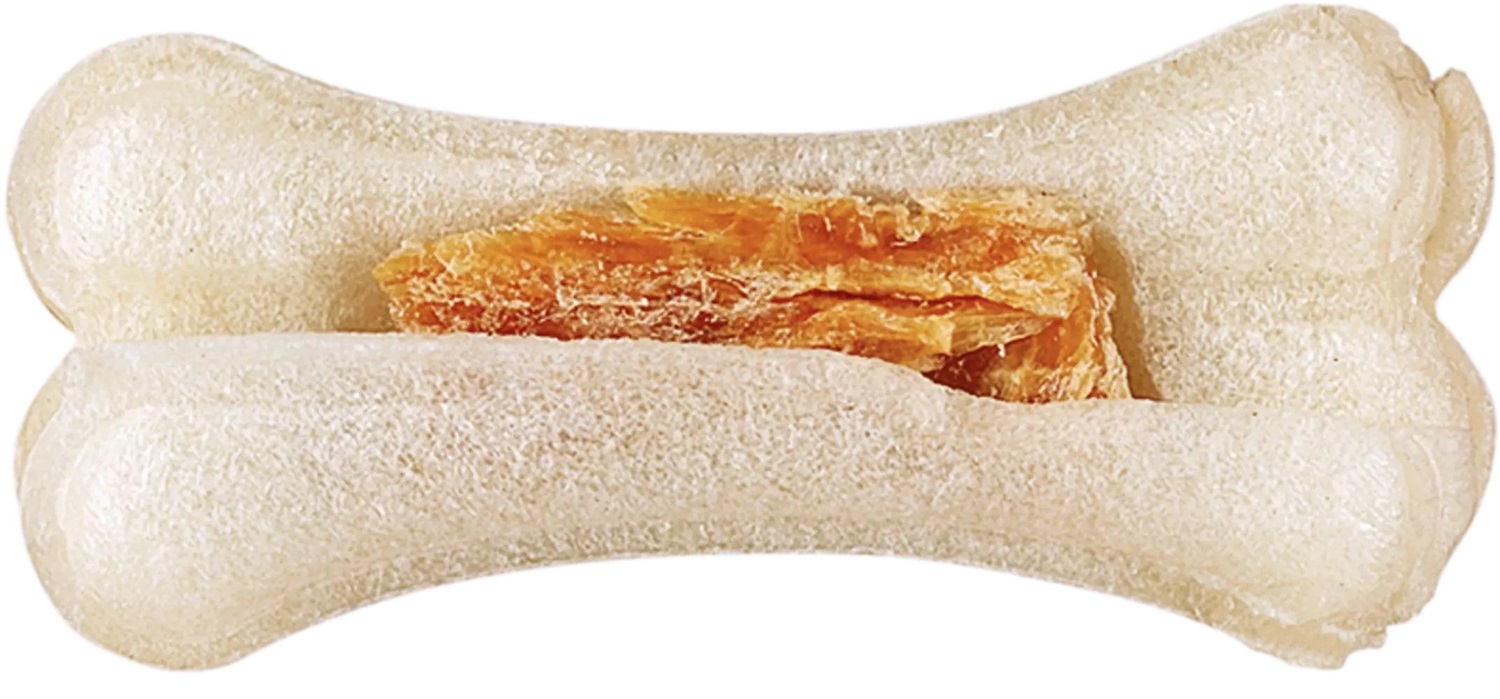 8in1 Delights Strong Ossi da Masticare Pollo XS - Snack per Cani con Pelle di Manzo e Petto di Pollo, 7 Pezzi (140 g)