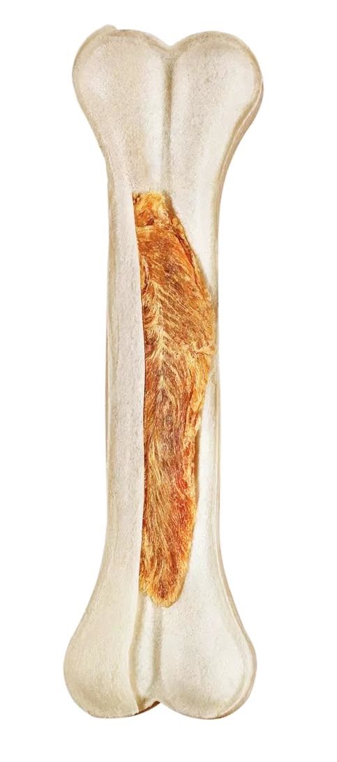 8in1 Delights Osso di Pollo Strong L - Snack per Cani Grandi con Pelle di Manzo e Petto di Pollo, 130 g