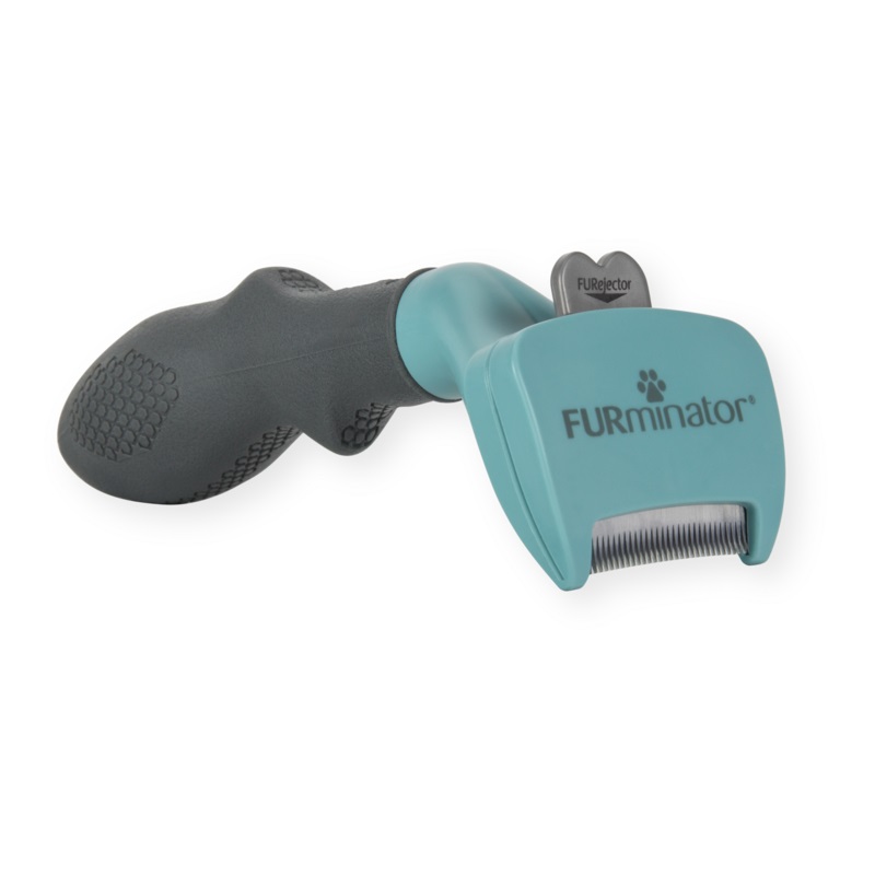 FURminator Strumento deShedding per Gatti a Pelo Lungo - Taglia S, Acciaio Inossidabile, Riduce Spargimento fino al 99%