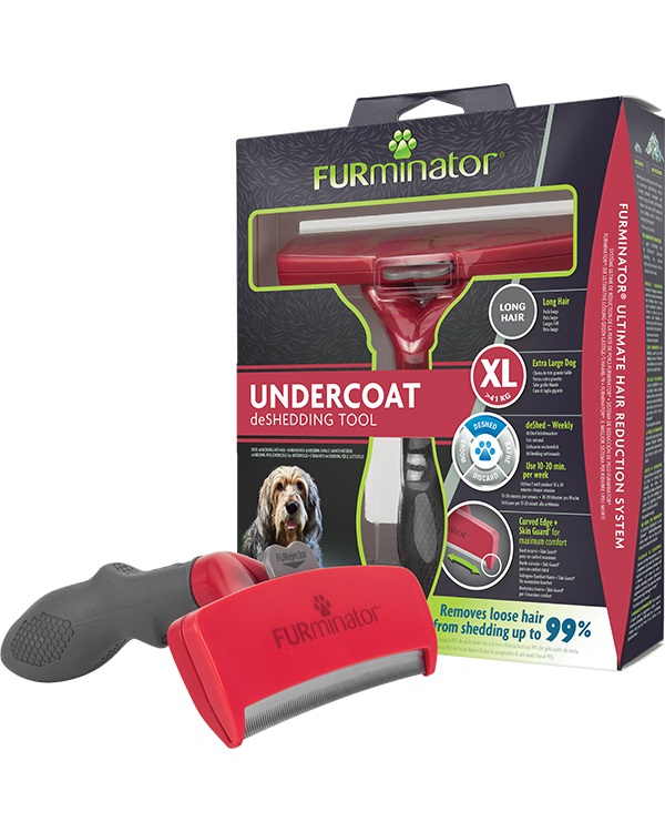 FURminator Strumento deShedding per Cani Extra Large a Pelo Corto - Rimozione Peli Morti con Setole in Acciaio Inossidabile, Riduzione Spargimento fino al 90%