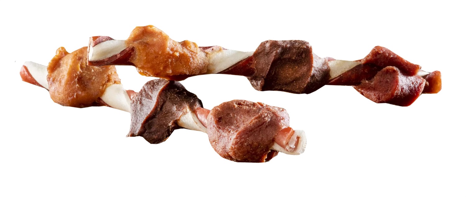 8in1 Triple Flavour Spiedini per Cani - Petto di Pollo, Petto d'Anatra e Fegato di Pollo - Confezione da 6 Spiedini (113 g) - Snack Masticabili per Cani di Tutte le Taglie