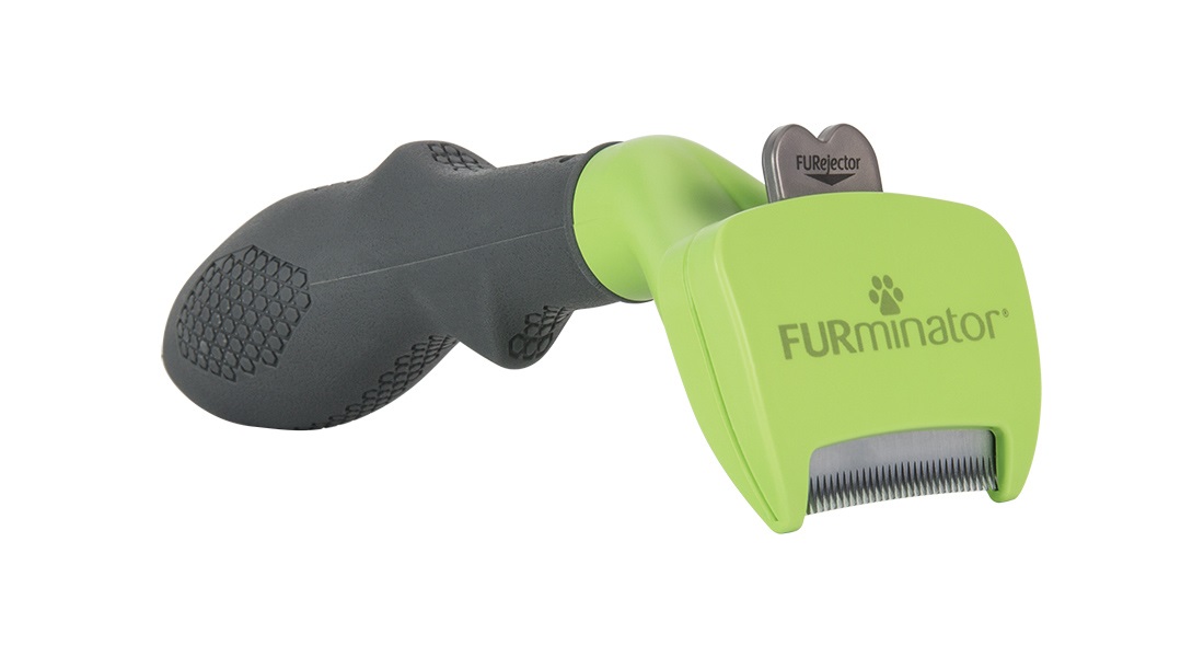 FURminator Attrezzo per Pettinare il Sottopelo per Cani a Pelo Lungo - Taglia Small, Riduzione Spargimento Pelo 99%, Bordi in Acciaio