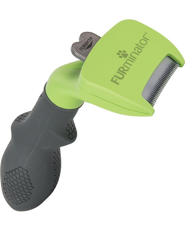 FURminator Attrezzo per Pettinare il Sottopelo per Cani a Pelo Lungo - Taglia Small, Riduzione Spargimento Pelo 99%, Bordi in Acciaio