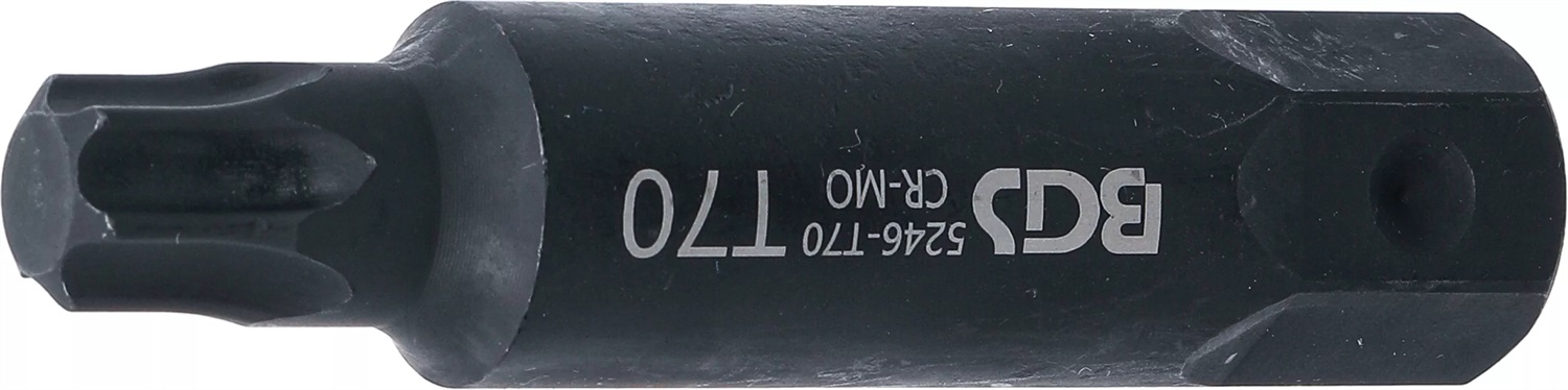 BGS Inserto T70 100 mm con attacco esagono esterno 22 mm per avvitatori