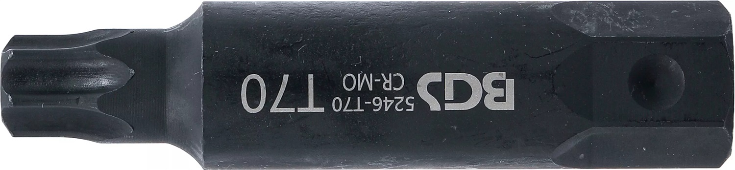 BGS Inserto T70 100 mm con attacco esagono esterno 22 mm per avvitatori