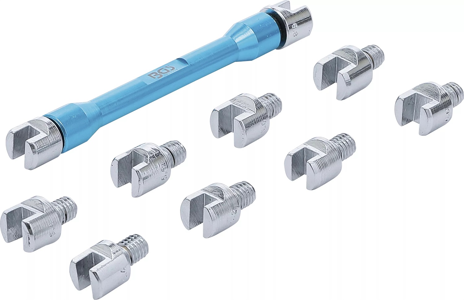 BGS technic Chiave per raggi a testa intercambiabile per moto - Set di 10 pezzi con misure da 5.0 a 6.8 mm