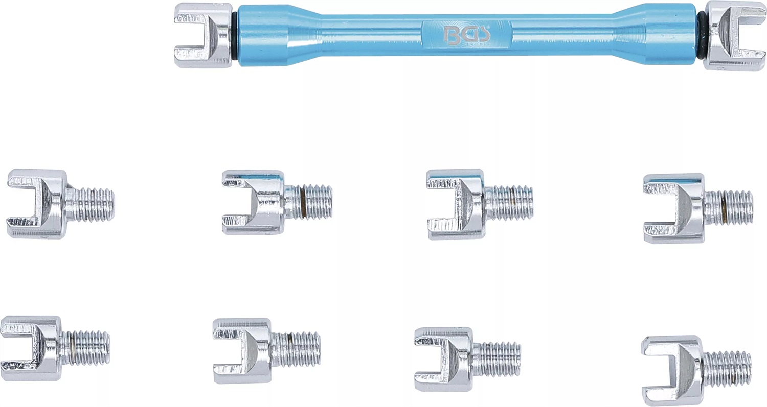 BGS technic Chiave per raggi a testa intercambiabile per moto - Set di 10 pezzi con misure da 5.0 a 6.8 mm