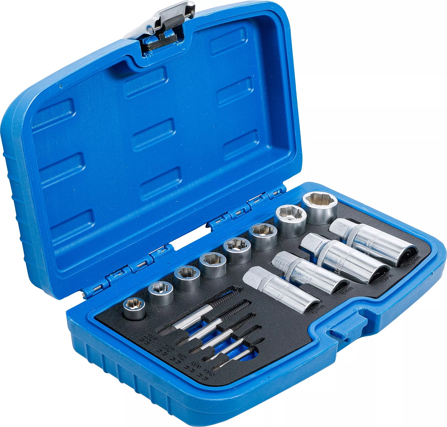 BGS Set di Estrattori per Viti e Dadi - 17 Pezzi con Svitatori e Inserti di Svitatura