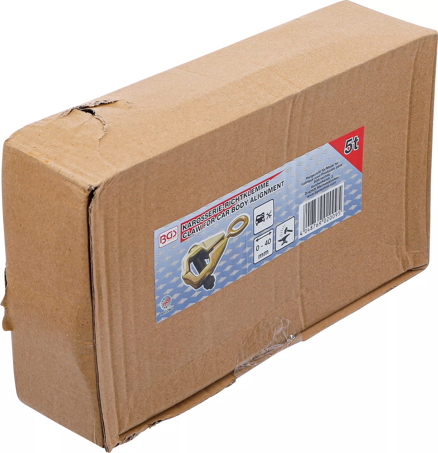 BGS Morsetto per Centraggio Carrozzeria 2902 - 45 mm, Direzione di Trazione, Max 5 t, Sicurezza Integrata