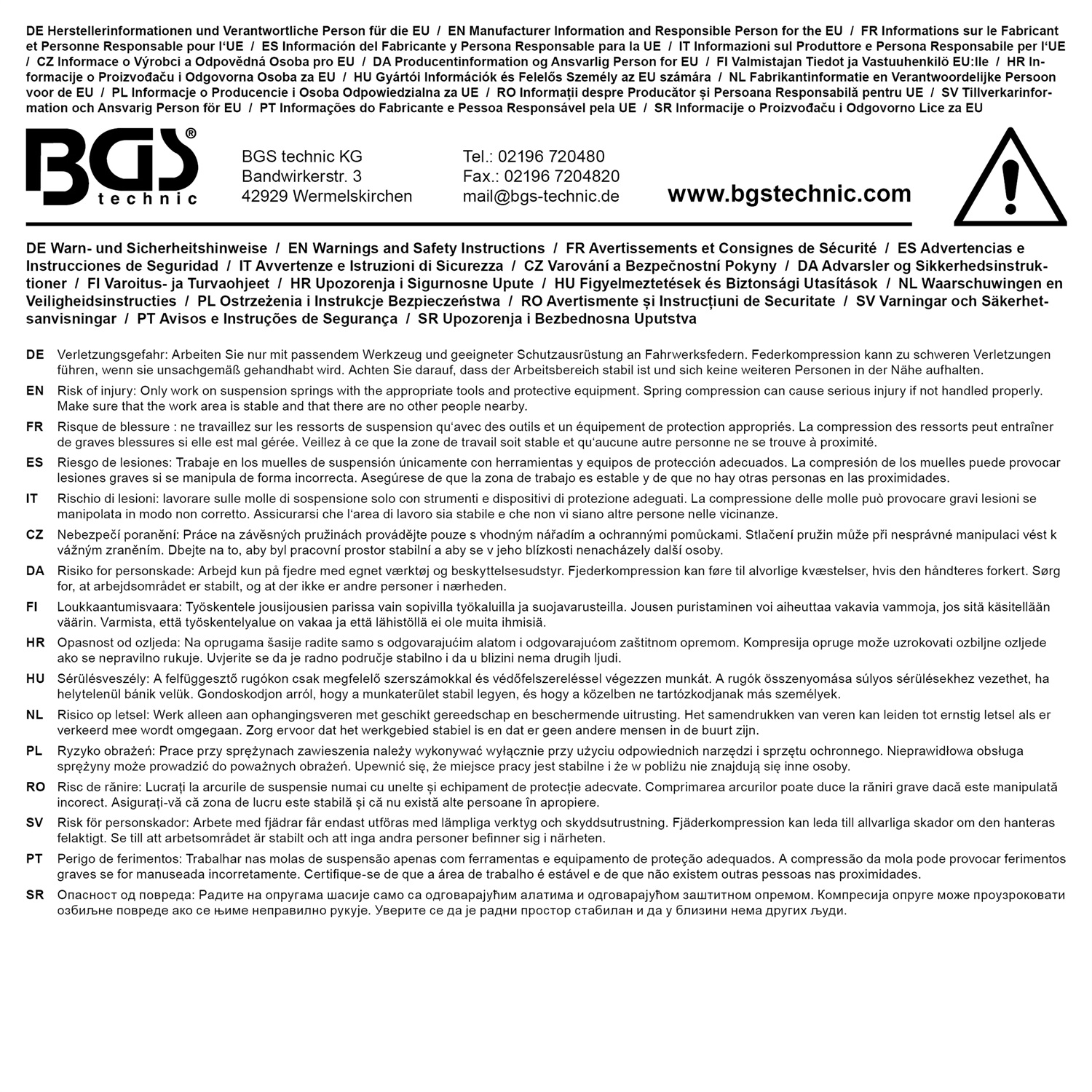 BGS Punta Speciale per Sujetare - Esagono Interno 6 mm