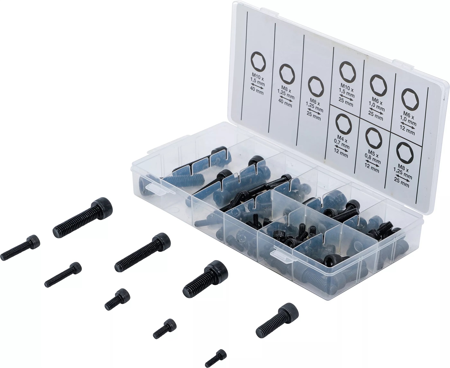 BGS Assortimento Viti a Testa Cilindrica Esagono Interno - 106 Pz, Resistenza alla Trazione 8,8