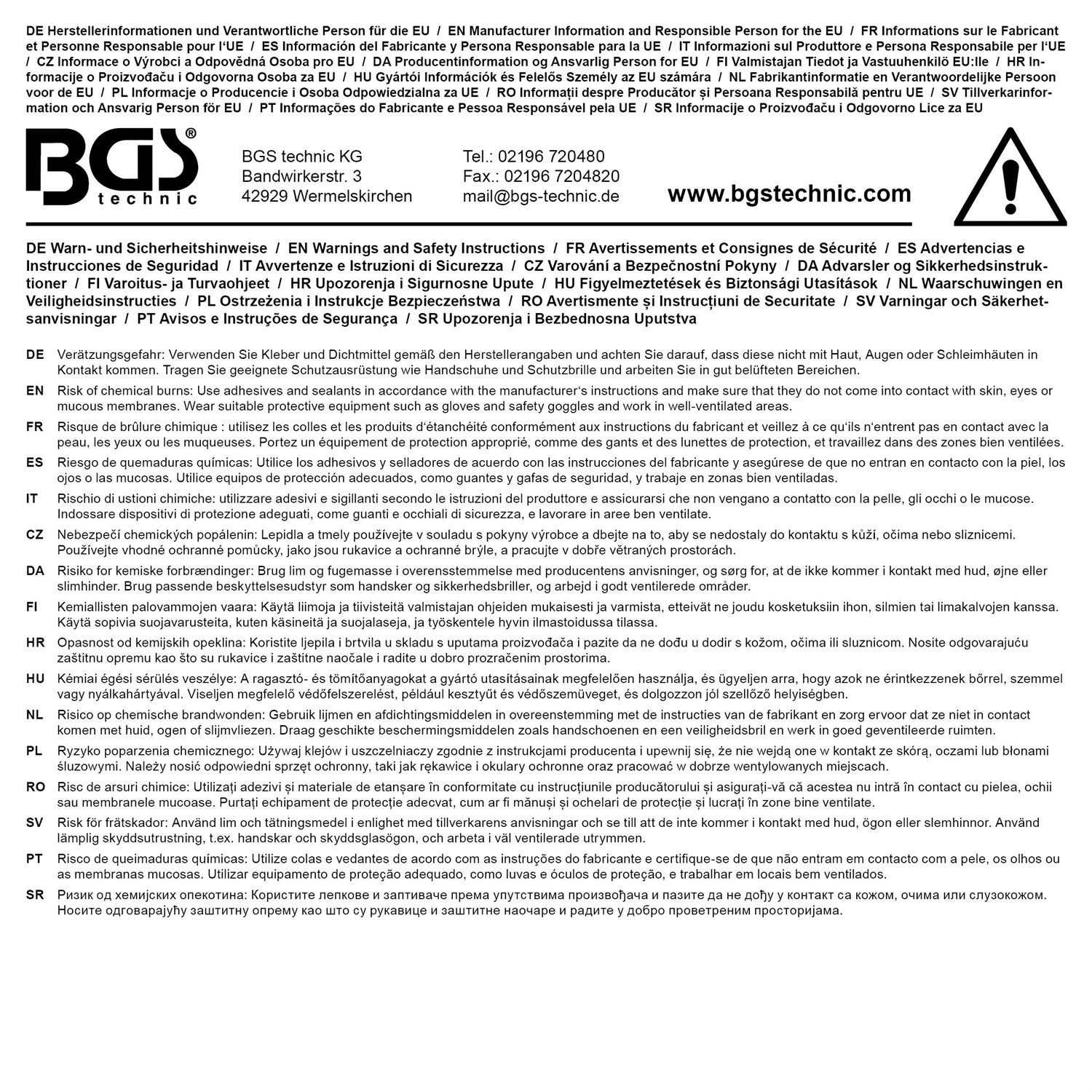 BGS 80603-1 Beccucci per Cartuccia Colla Speciale 2K - 10 Pezzi di Qualità Professionale