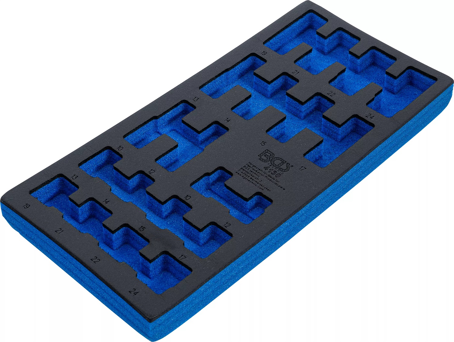 BGS Modulo per Carrelli Portautensili 1/3 - Inserto Vuoto in Schiuma Rigida, Dimensioni 189x408x32 mm, Compatibile con BGS 4130