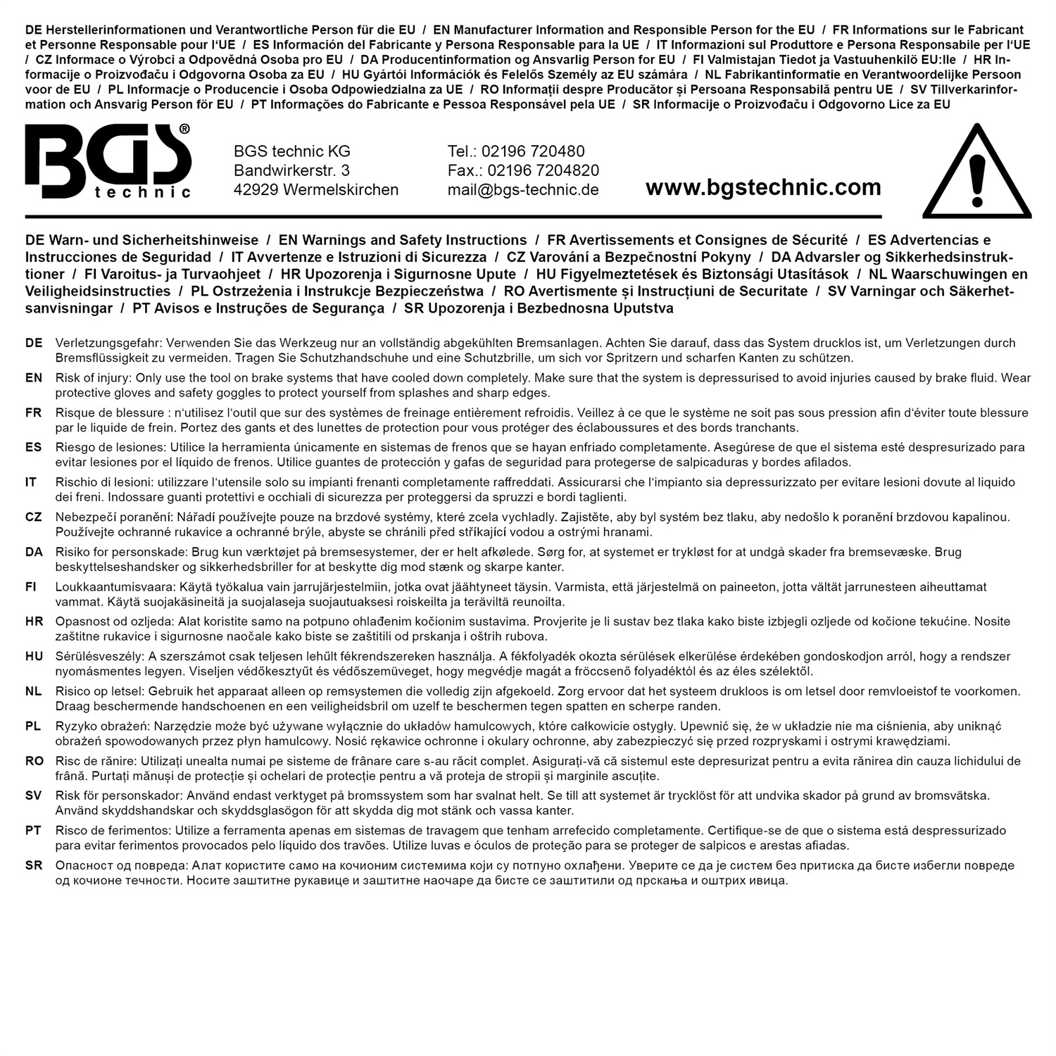 BGS technic Tubo di Ricambio con Innesto Rapido per BGS 8315 - Lunghezza 3,7 m, Peso 808 g