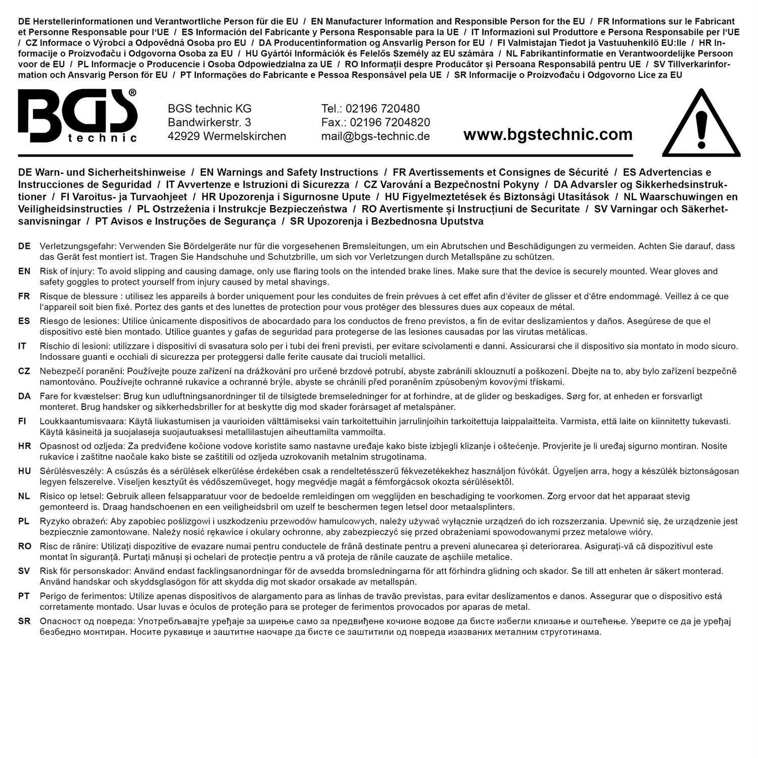 BGS 8918-1 Punteruolo SAE OP1/OP2 Compatibile con BGS 8917, 6683, 9838 e 8918
