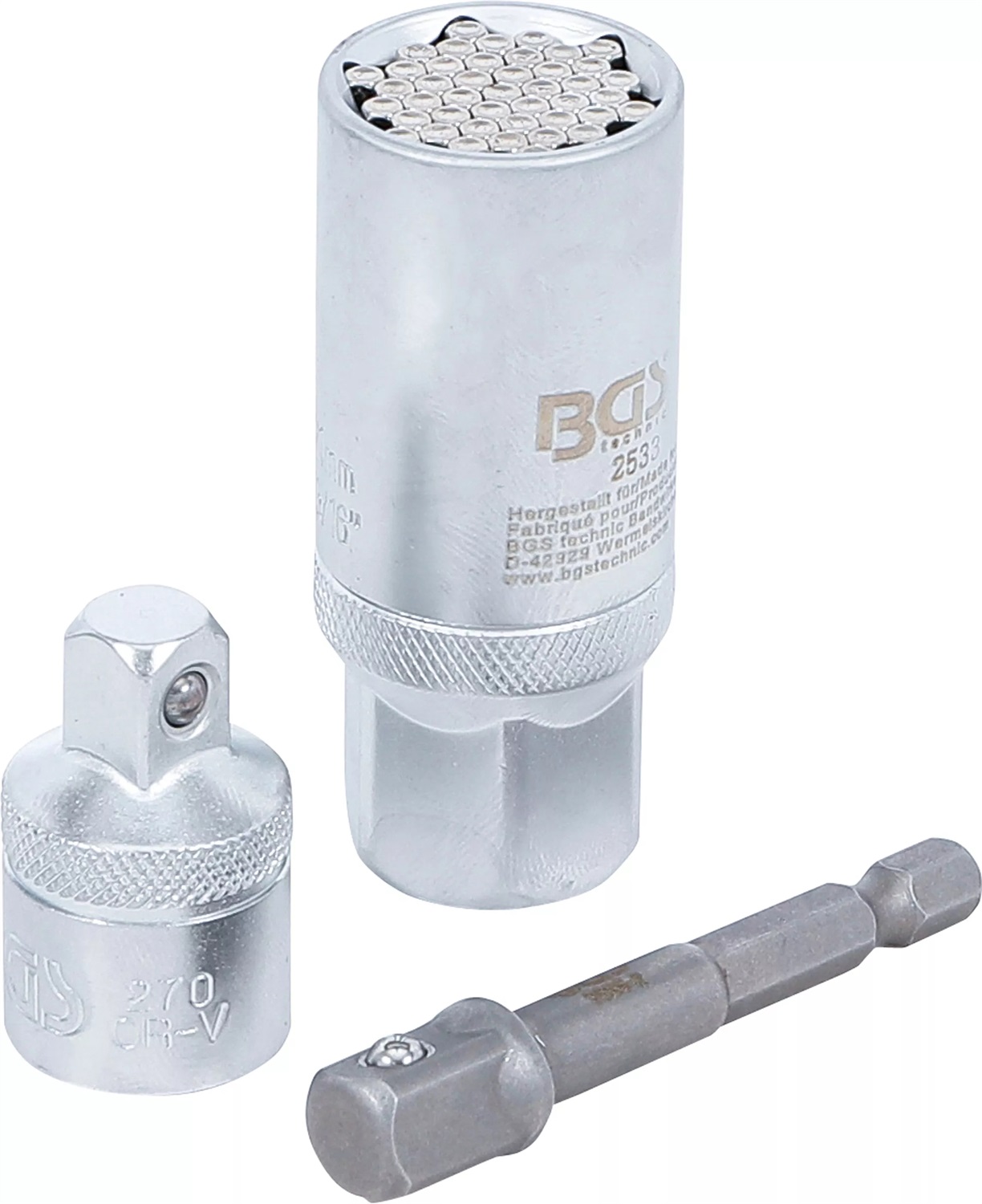 BGS Bussola Universale con Set di Adattatori - 10 mm (3/8