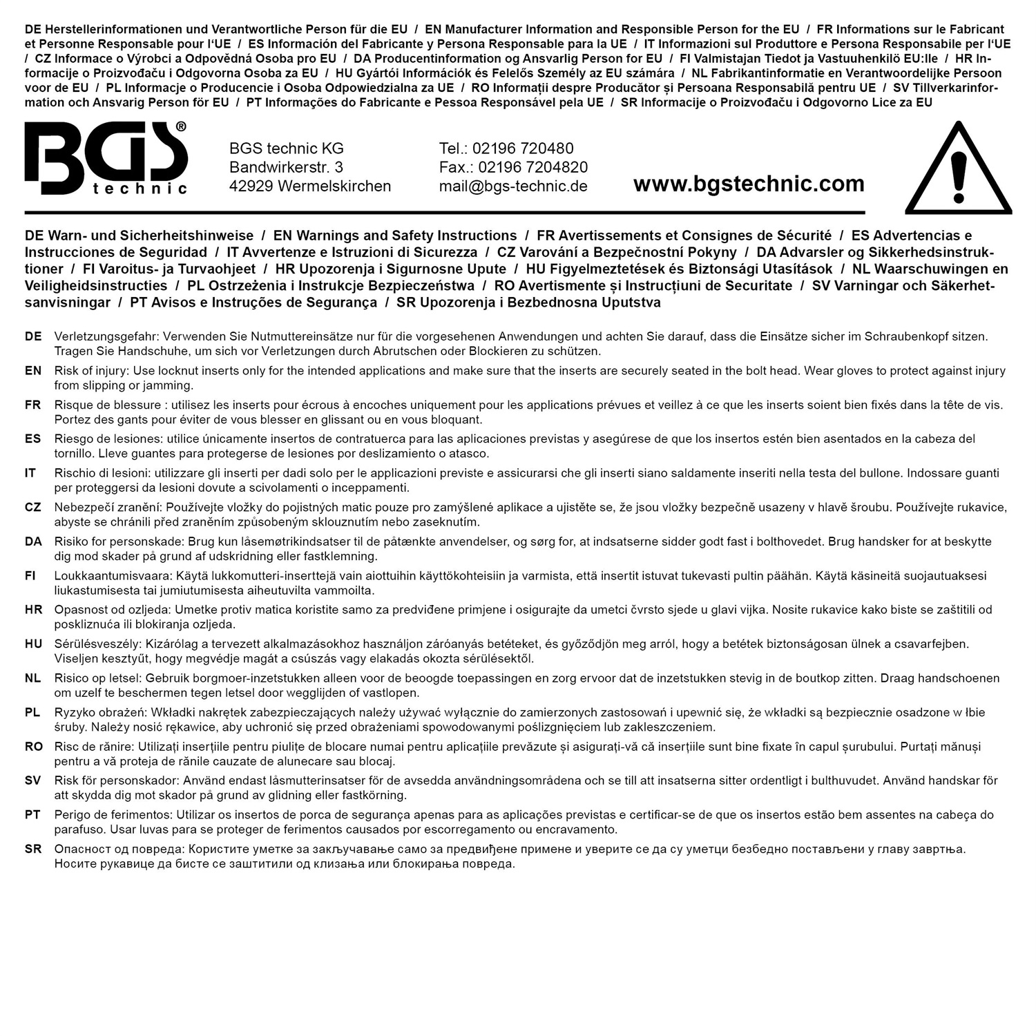 BGS technic Groove Nut Socket presa energia