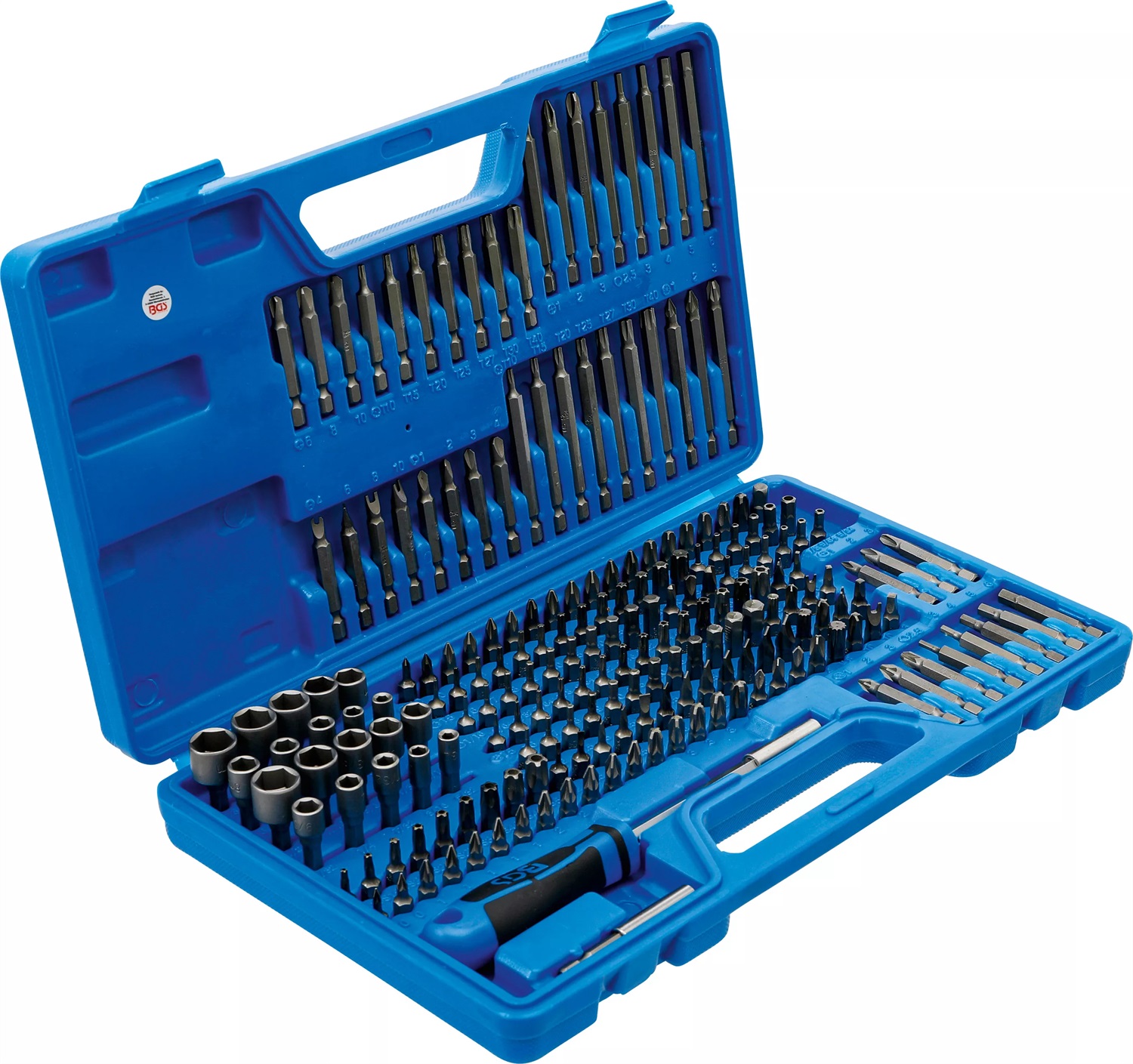 BGS 20103 Set di Bit Universali Sicuri - 208 Pz, Attacco Esagono Esterno 6,3 mm (1/4), Acciaio al Cromo Vanadio