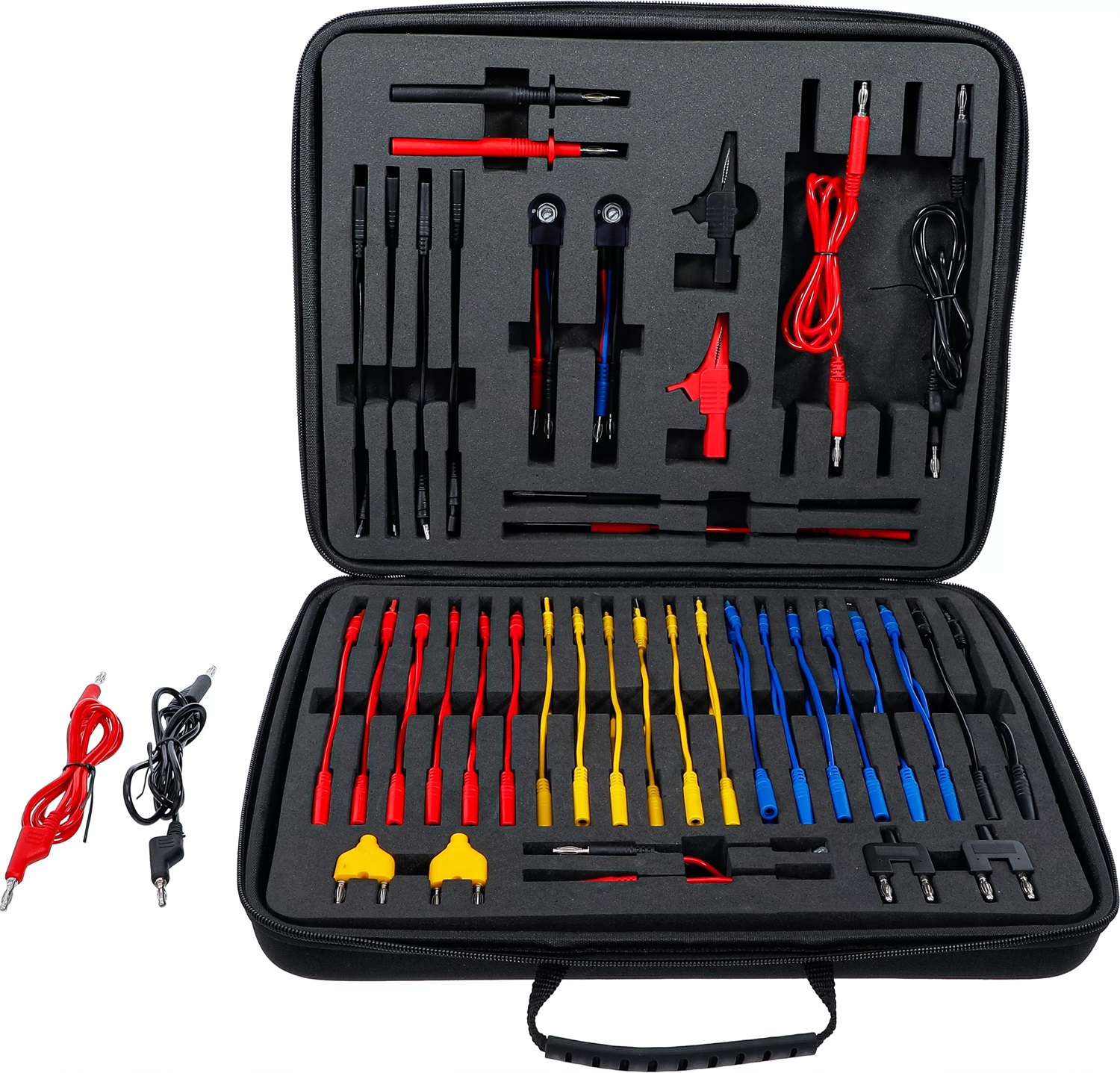 BGS Set di cavi di misura e sonde di prova 92 pezzi - Adatto per multimetri e oscilloscopi