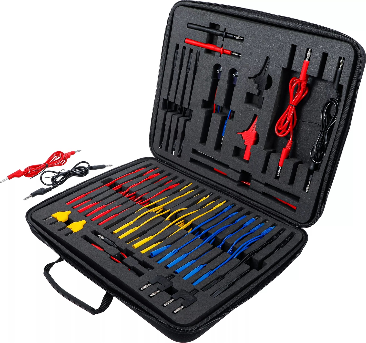 BGS Set di cavi di misura e sonde di prova 92 pezzi - Adatto per multimetri e oscilloscopi