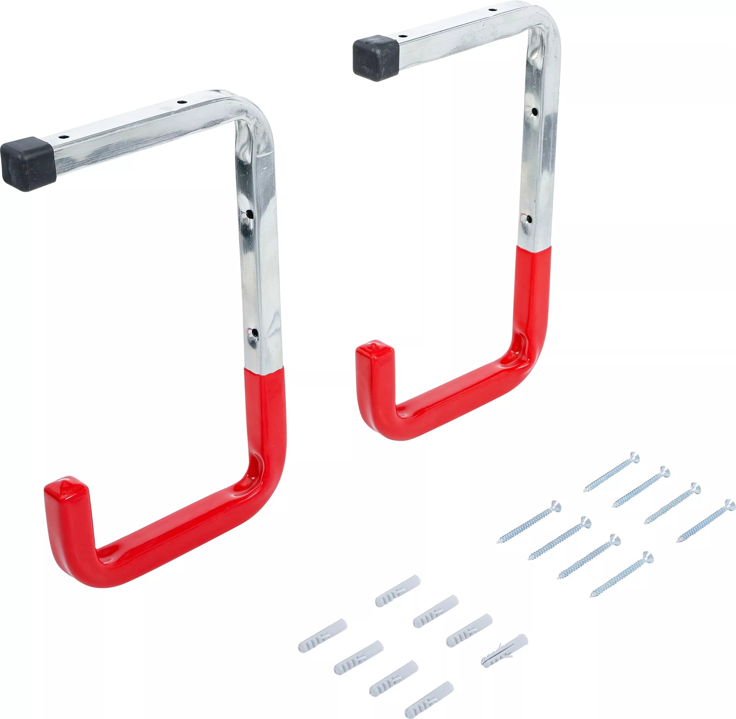 BGS Diy 88312 - Set di ganci universali da parete e soffitto, 2 pz, per garage e biciclette