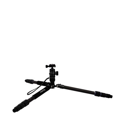 Rollei C5i Treppiede Fotografico Leggero in Alluminio Nero - Treppiede da Viaggio 4 in 1 con Testa a Sfera, Convertibile in Monopiede e Utilizzabile per Fotografia Macro