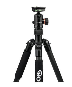 Rollei C5i Carbon - Treppiede in Carbonio Leggero con Testa a Sfera 3D, Altezza Massima 157,5 cm, Funzione Monopiede e Asta Centrale Regolabile per Fotografia Macro