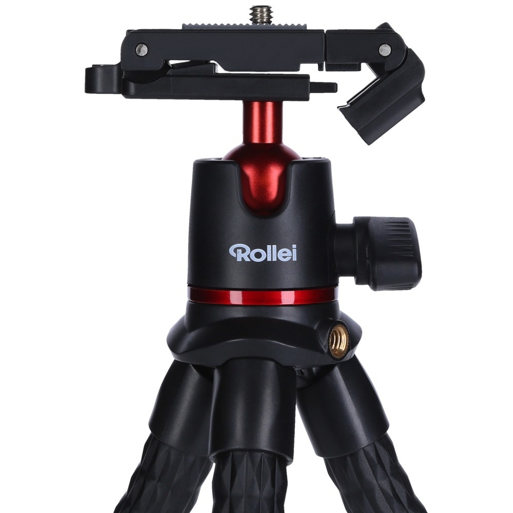 Rollei Monkey Pod 2 - Mini Treppiede Flessibile con Supporto per Smartphone e Macchina Fotografica, Testa a Sfera, Connettore da 1/4, Gambe Flessibili e Piedini Antiscivolo