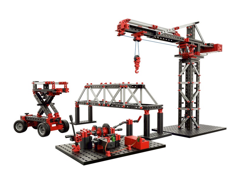 fischertechnik 536622 PROFI Mechanic & Static 2 - Kit di costruzione con 30 modelli e 1 motore, per bambini dai 9 anni