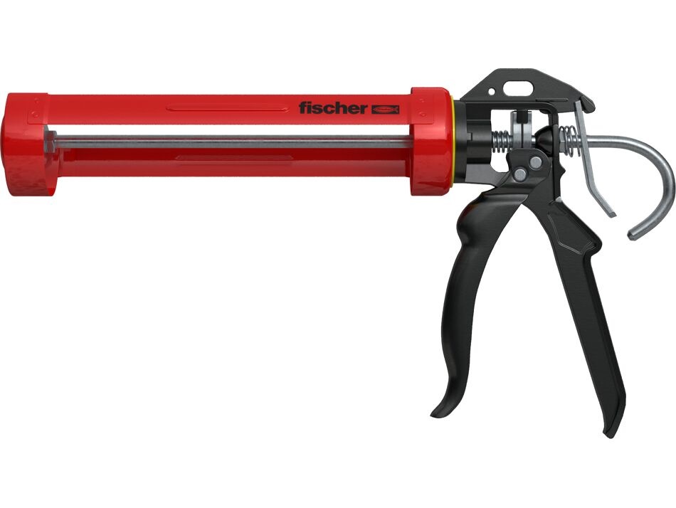 Fischer KPM 3 - Pistola per Silicone, Resine e Adesivi in Metallo, Adatta per Cartucce da 150 ml e 300 ml