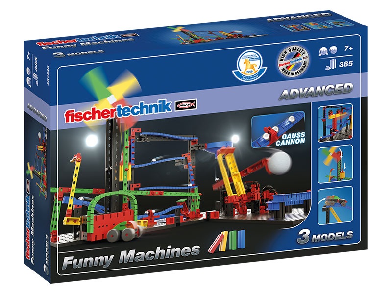 fischertechnik Advanced Funny Machines 551588 - Kit di Costruzione per Bambini con Reazioni a Catena, dai 7 Anni in Su