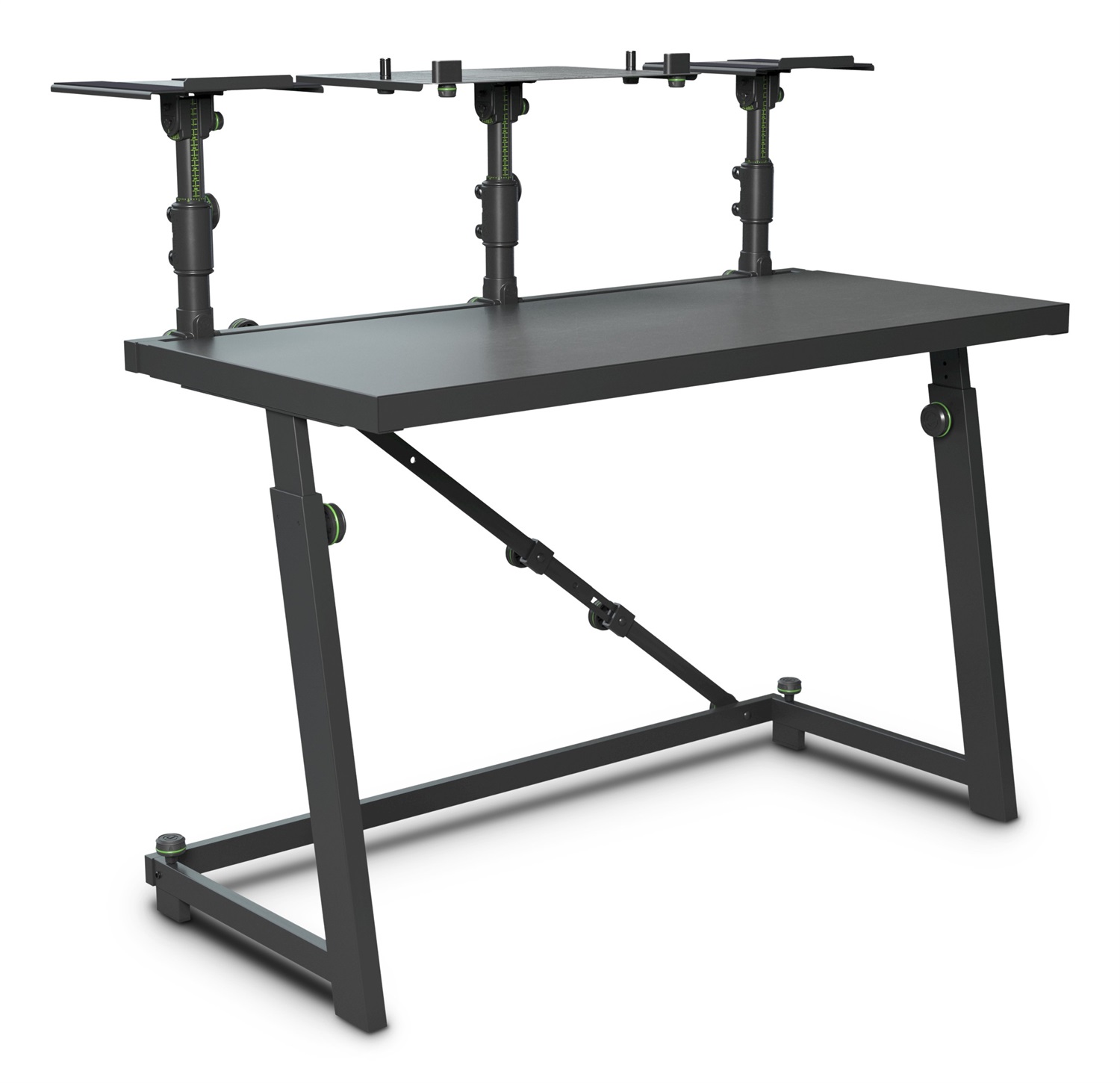 Gravity FDJT 01 - Tavolo per DJ con vassoi regolabili e supporto per laptop