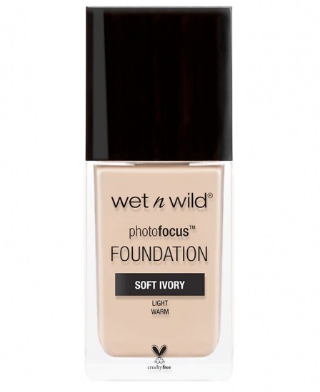 Wet n Wild Photo Focus Foundation 30 ml - Fondotinta Liquido Soft Ivory con Copertura Alta e Finish Matt