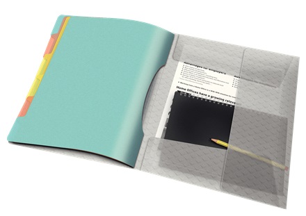 Esselte Classificatore Colour'lce - 6 Divisori - 26,6 x 32 cm - Dorso 2 cm - Polipropilene Multicolore