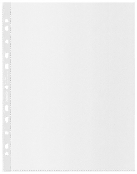 Esselte Buste a Perforazione Universale 22x30 cm Trasparenti in PP Riciclato al 100% - Confezione da 100 Pezzi