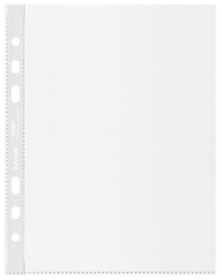 Esselte Buste a Perforazione Universale A5 in Polipropilene Riciclato al 100% Trasparenti - Confezione da 100 Pezzi