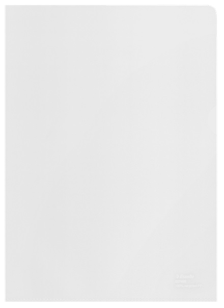 Esselte Buste a L De Luxe 22x30 cm - 100% Riciclate, Antiriflesso, Ecologiche - Confezione da 100 Pezzi