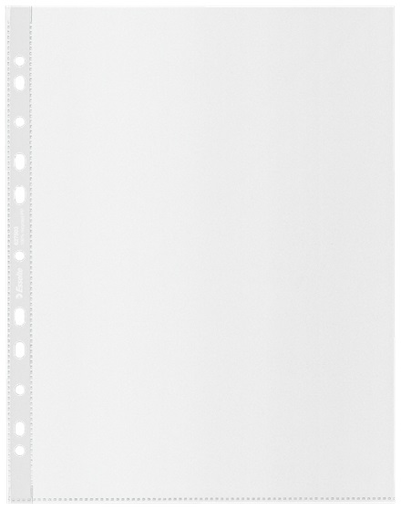 Esselte Buste a Perforazione Universale De Luxe 22x30 cm in Polipropilene Riciclato al 100% - Confezione da 100 Pezzi Trasparenti