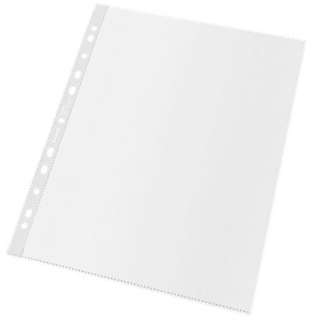 Esselte Buste a Perforazione Universale De Luxe 22x30 cm in Polipropilene Riciclato al 100% - Confezione da 100 Pezzi Trasparenti
